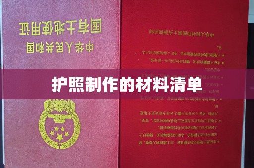 定兴护照制作的材料清单