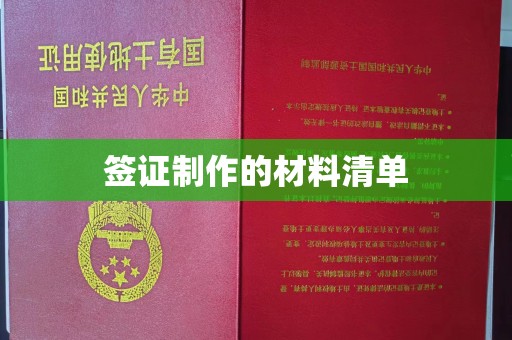 定兴签证制作的材料清单