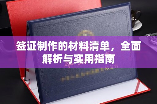 定兴签证制作的材料清单，全面解析与实用指南